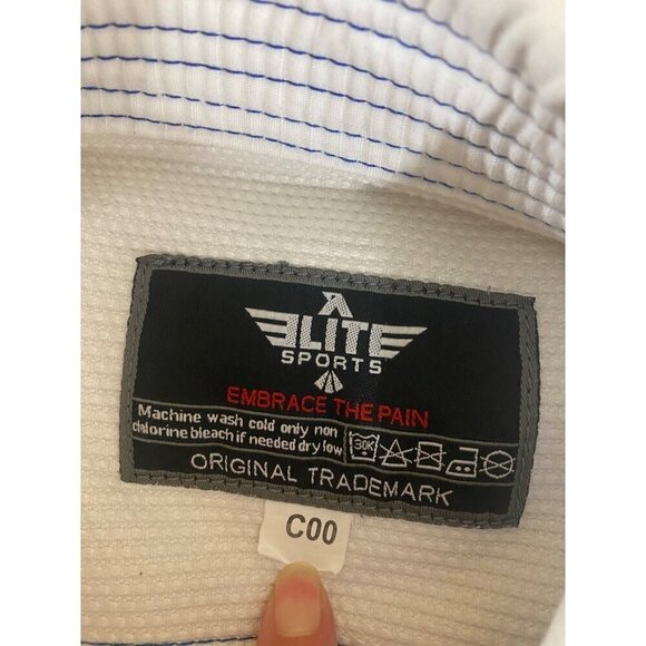 Elite Sports Kids Brazillian Jiu Jitsu BJJ Judo White Gi Top ONLY - C00 - Picture 4 of 15